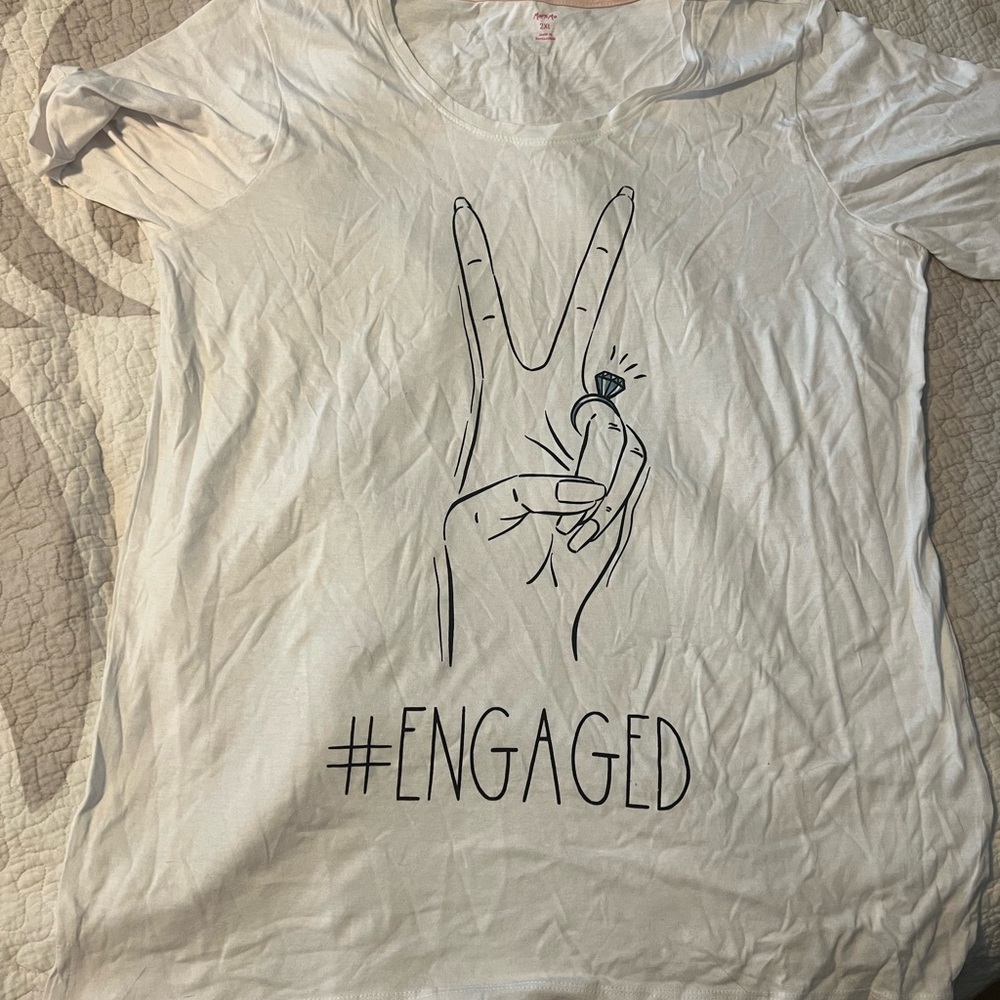 Set of 5 Engagement/bride to be Tee shirts